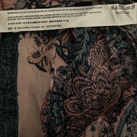 Free People Black Blue Print Count Me In Trapeze Sleeveless Tunic Size Small New - Picture 14 of 15